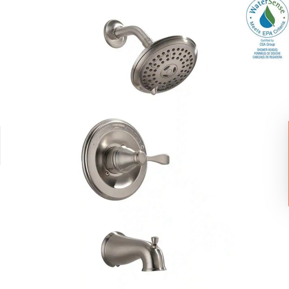 Delta Porter Tub and Shower Faucet Set 144984-BN NEW IN BOX